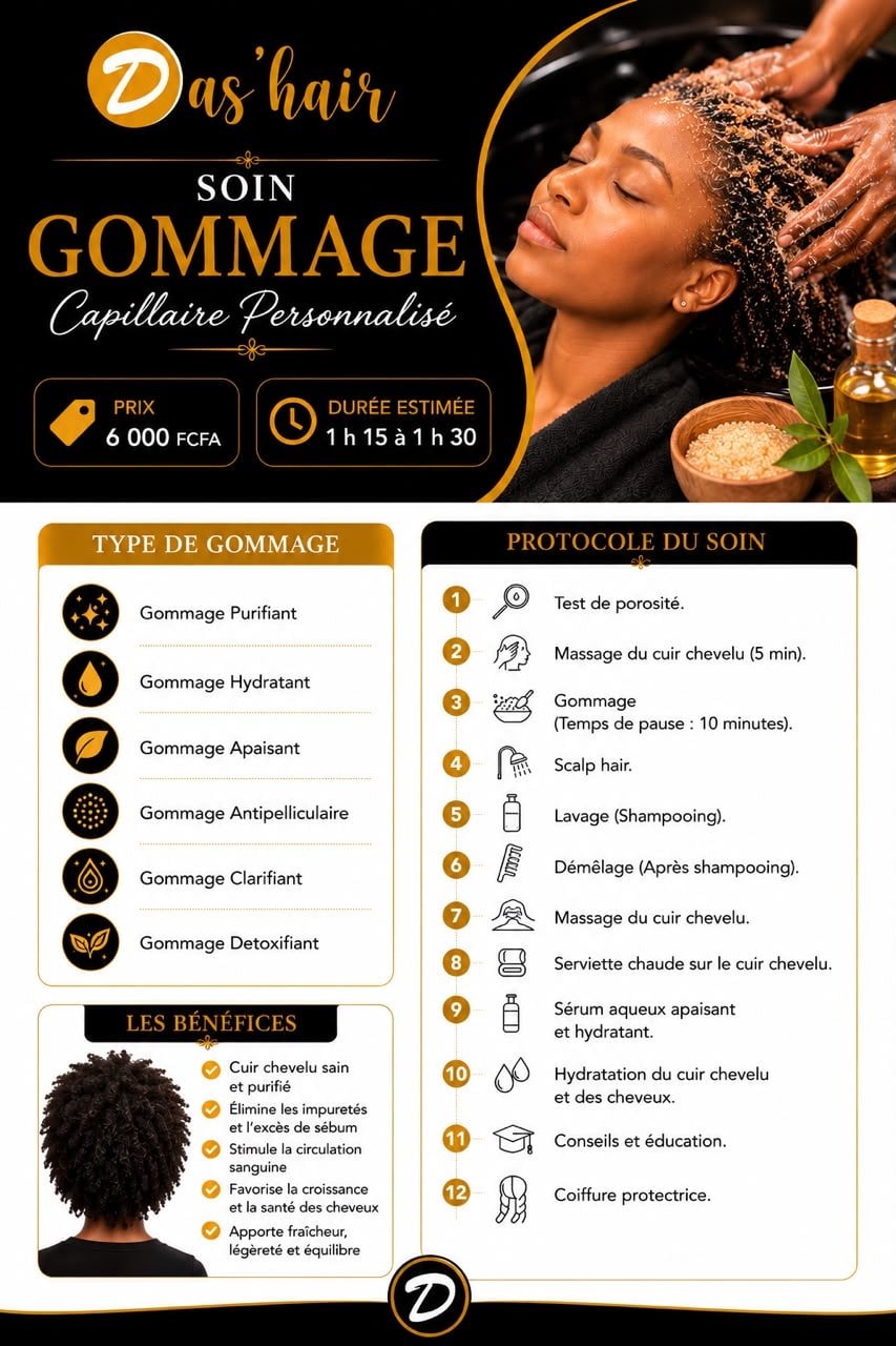 Fiche Das’hair — Soin gommage capillaire personnalisé