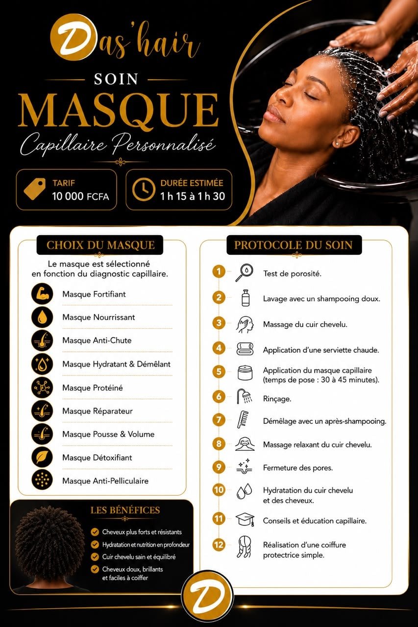 Fiche Das’hair — Soin masque capillaire personnalisé